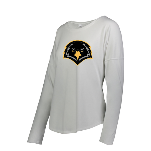 [FTLCUBWH-FAS-LOGO2] Decker Women's Tri-Blend T-Shirt - Long Sleeve (Female Adult S, White, Logo 2)