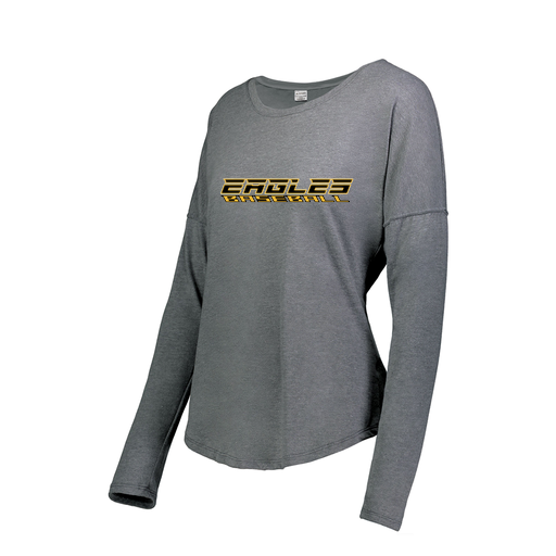 [FTLCUBGY-FAS-LOGO3] Decker Women's Tri-Blend T-Shirt - Long Sleeve (Female Adult S, Gray, Logo 3)